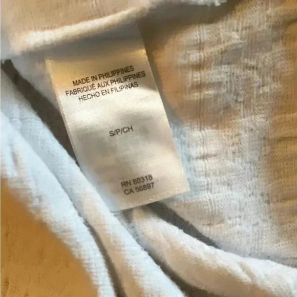 Lucky Brand cream  crop casual crochet prairie short sleeve crop top S - Picture 4 of 5